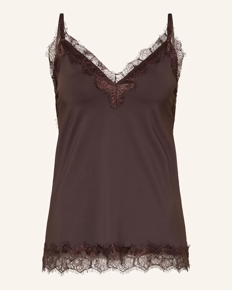 Rosemunde Top Bridget Mit Spitze braun Dunkelbraun