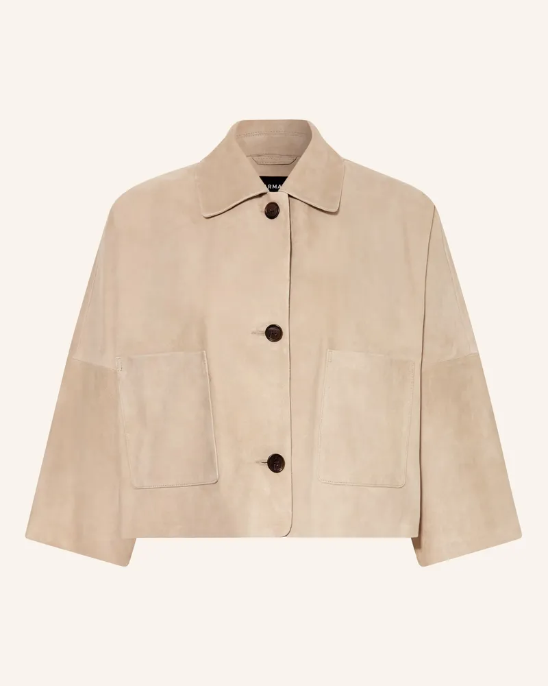Arma Lederjacke Mit 3/4-Arm beige Hellbraun