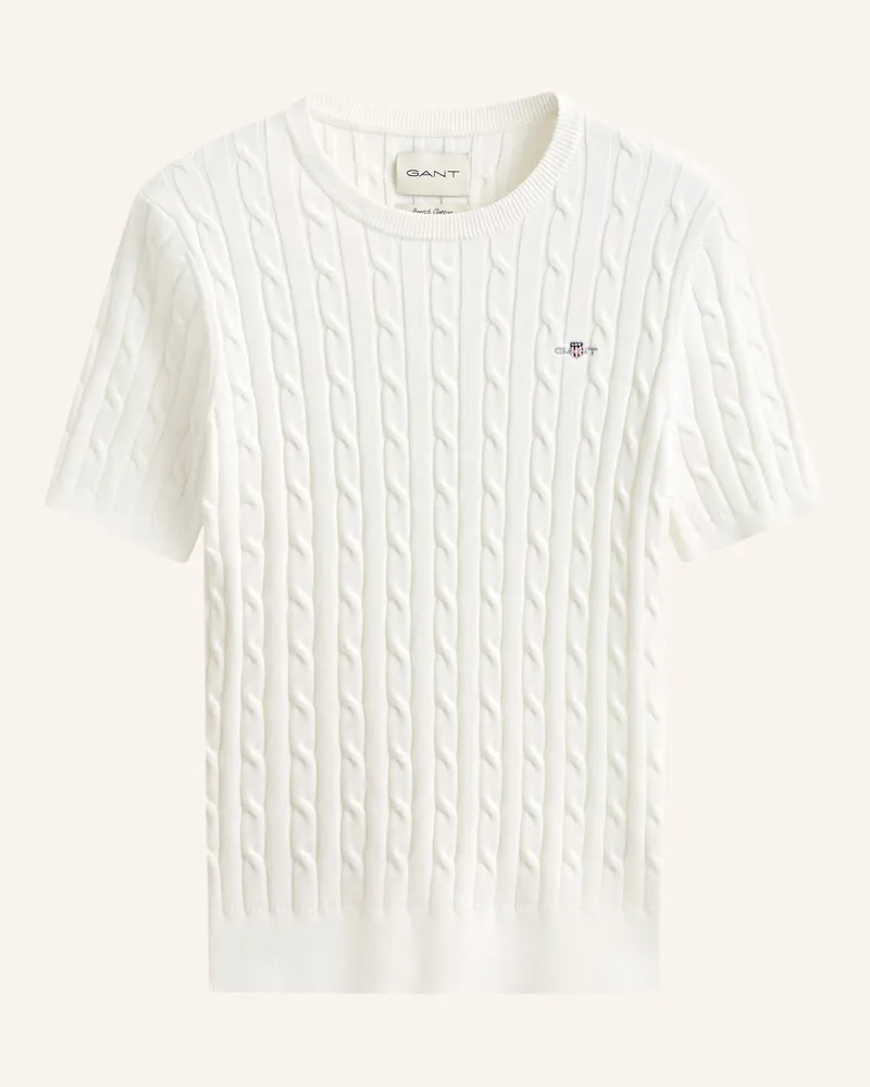 Gant Strickshirt weiss Weiss