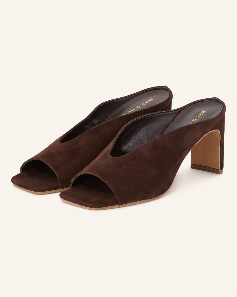 Mrs & HUGS Mules Dunkelbraun
