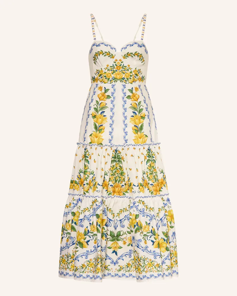 FARM Rio Kleid SICILY mit Schmucksteinen Ecru