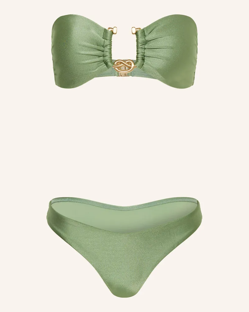 Zimmermann Bandeau-Bikini RHIANNON Dunkelgrün