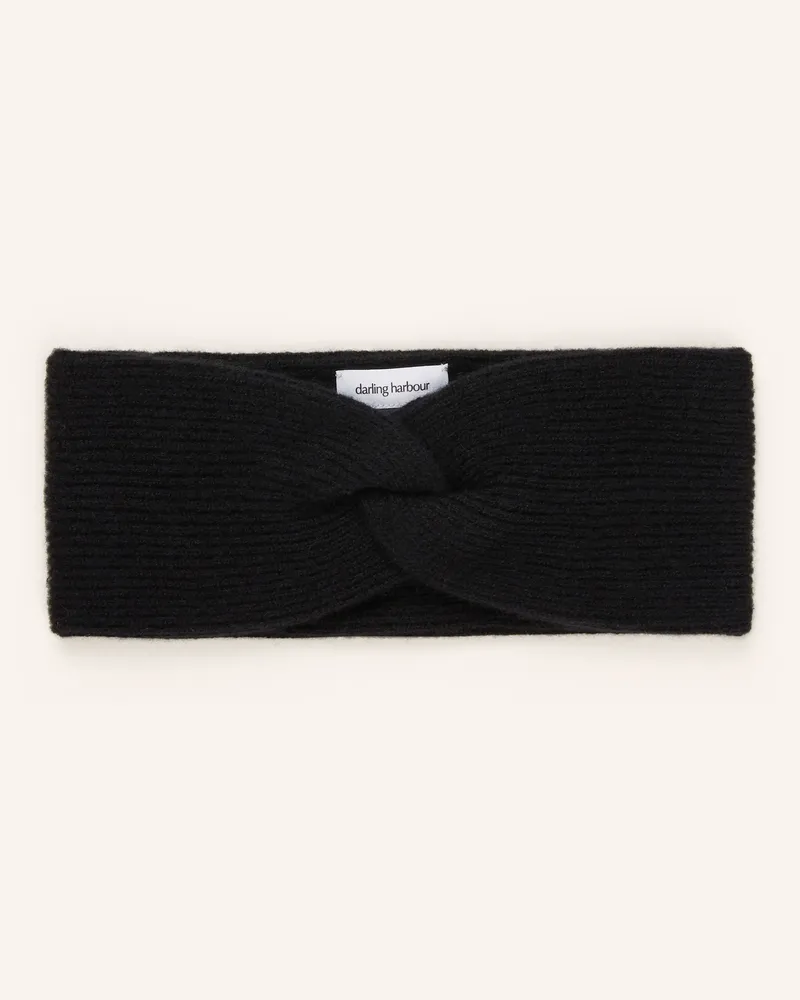 Darling Harbour Stirnband aus Cashmere Schwarz