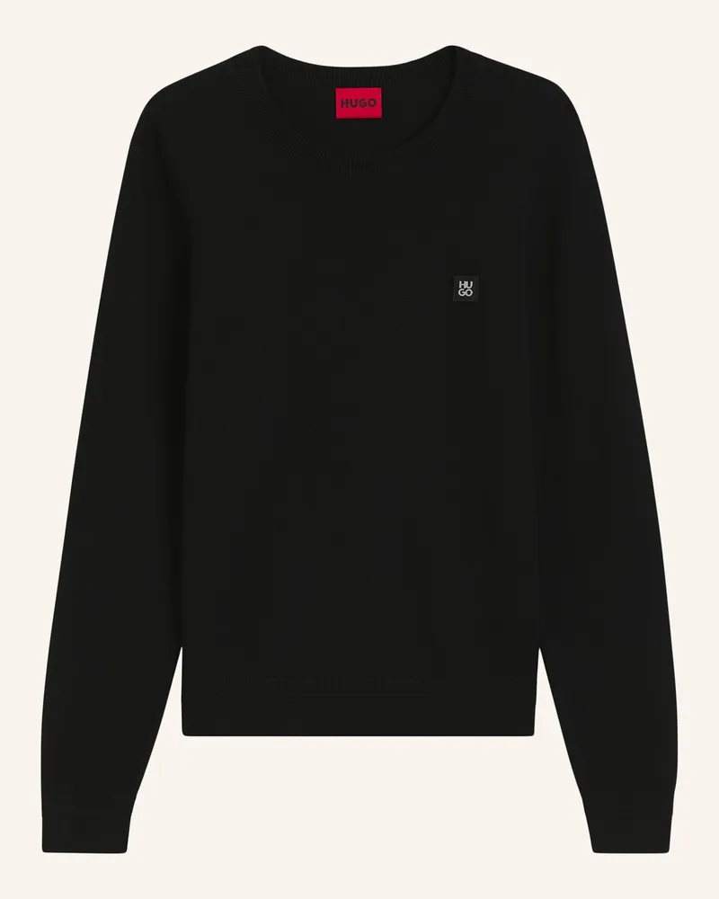 HUGO BOSS Pullover Setallo Regular Fit schwarz Schwarz