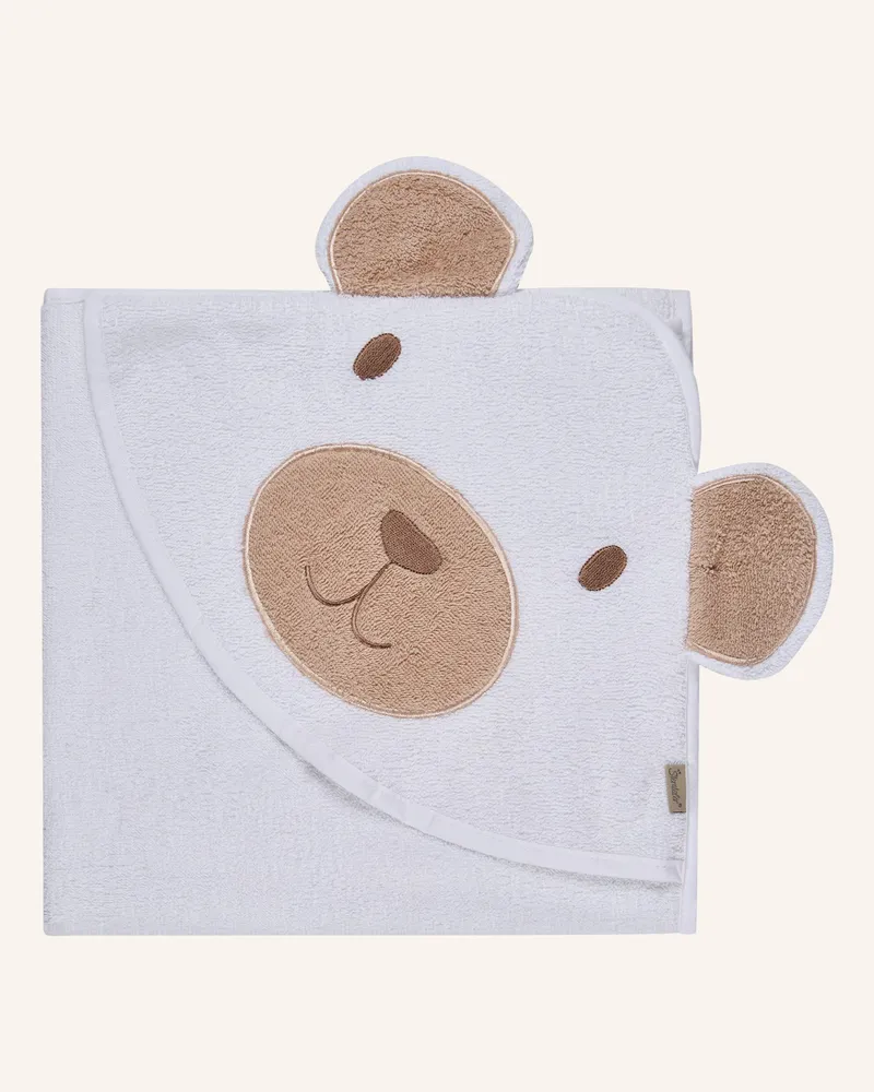 Sterntaler Motiv-Kapuzenbadetuch BÄR Bo Weiss