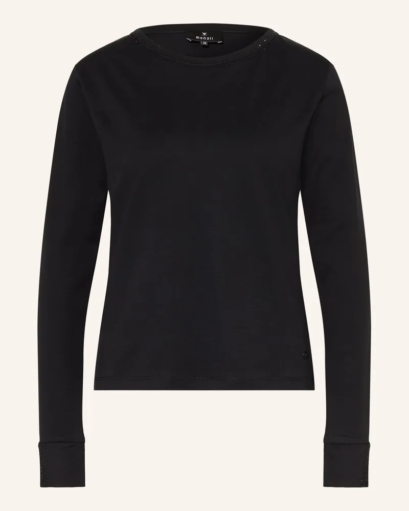 monari Longsleeve Mit Schmucksteinen schwarz Schwarz