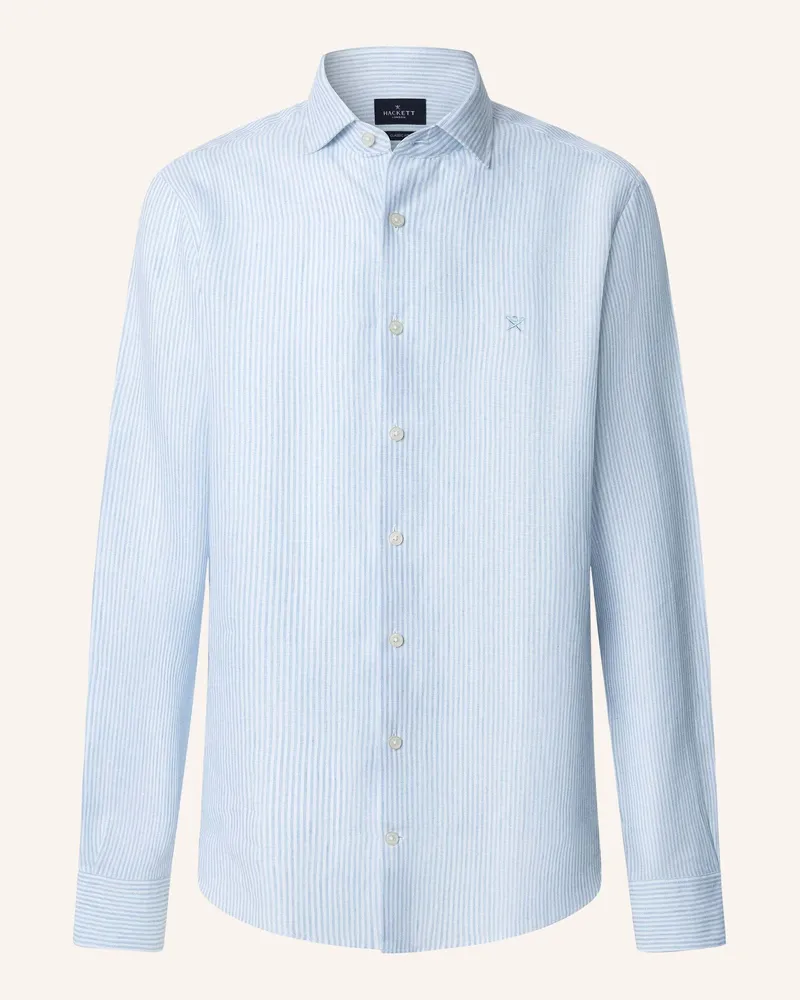 Hackett Freizeithemd LINEN STRIPE Hellblau