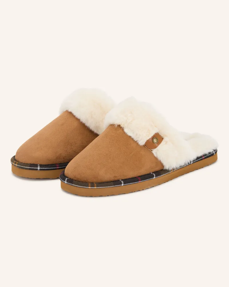 Barbour Hausschuhe Claudia braun Camel