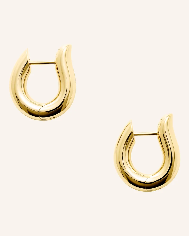 TAMARA COMOLLI Ohrstecker Signature Ohrstecker Hoop Medium 18k Gelbgold gold Gold
