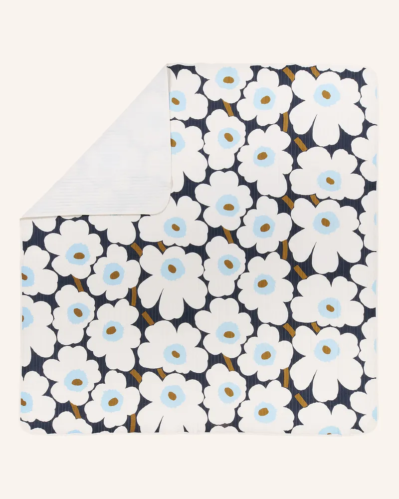Marimekko Tagesdecke Unikko blau Creme