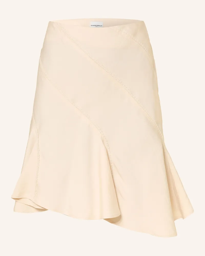 Claudie Pierlot Rock Mit Spitze gelb Creme