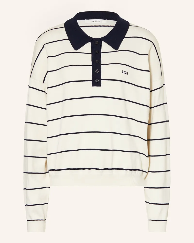 Gestuz Strick-Poloshirt GZTAIGE Ecru