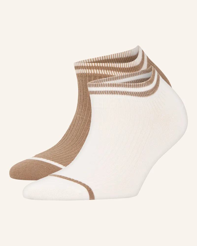 Reiss 2er-Pack Sneakersocken Calla beige Weiss