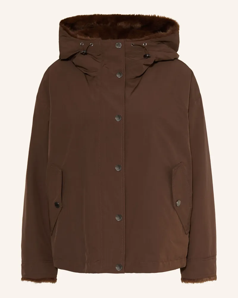 Max Mara Kunstfell-Jacke Zanna Zum Wenden braun Dunkelbraun