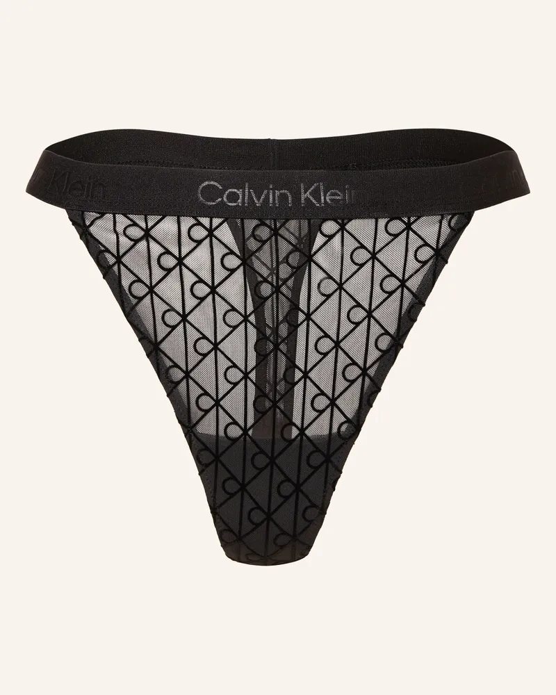 Calvin Klein String schwarz Schwarz