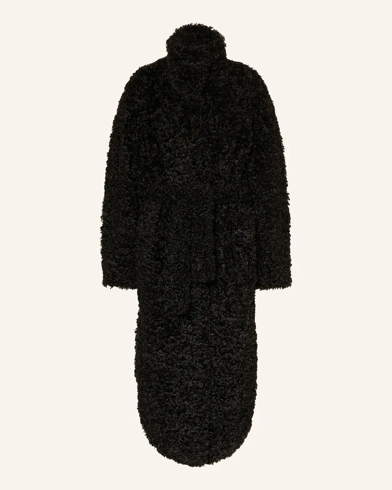 FRANKIE Shop Teddyfell-Mantel RAVELLO Schwarz