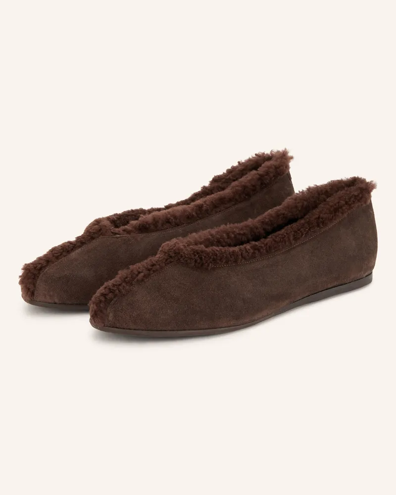 Ancient Greek Sandals Ballerinas Aeropi braun Dunkelbraun
