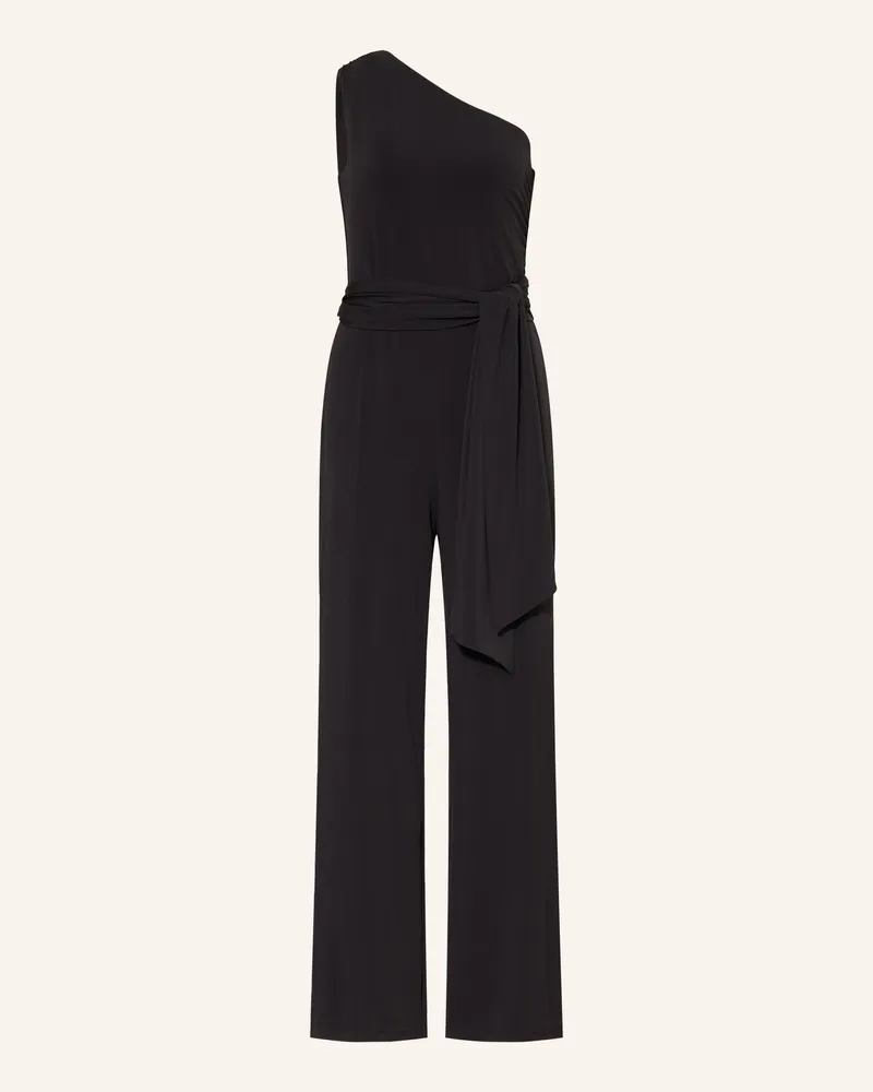 Oui  One-Shoulder-Jumpsuit Mit Abnehmbarem Schal schwarz Schwarz