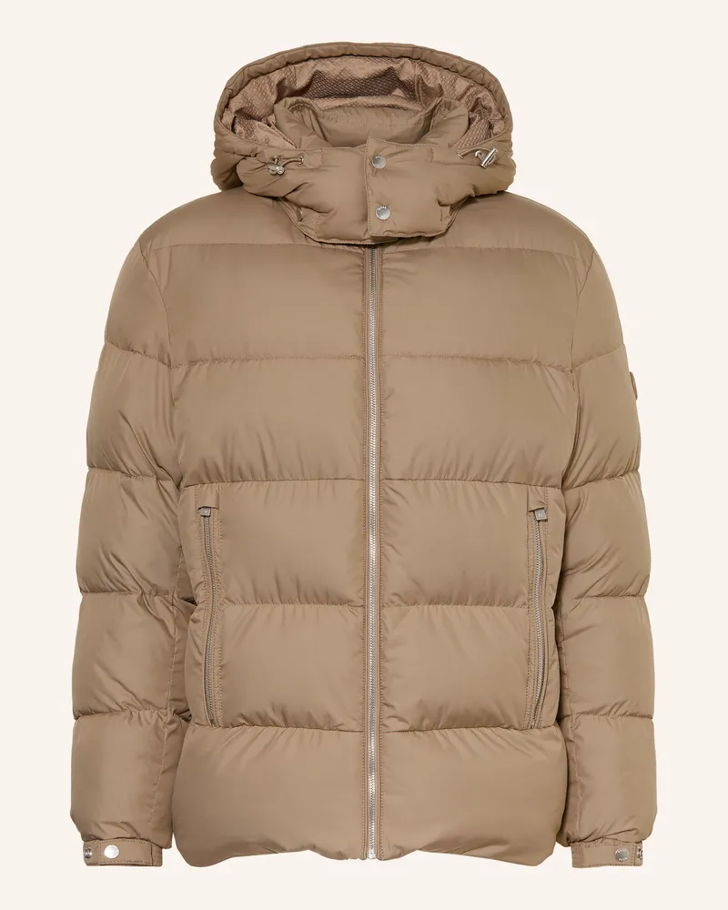 HUGO BOSS Steppjacke Colter Mit Abnehmbarer Kapuze braun Hellbraun