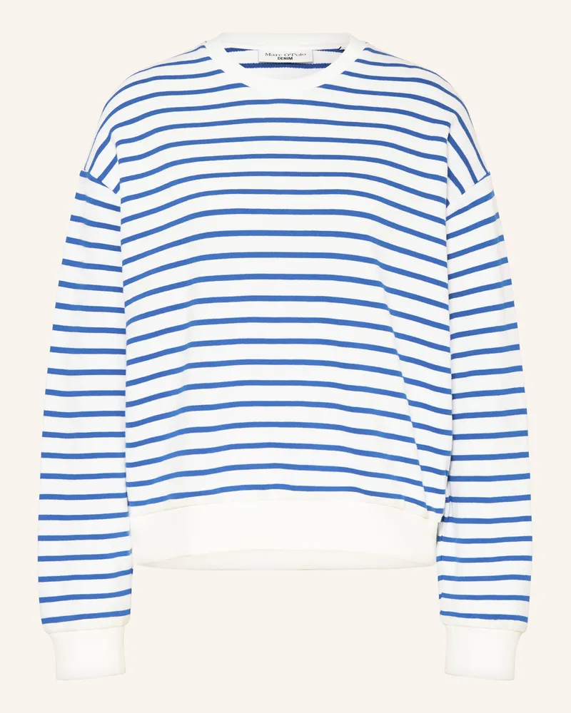 Marc O'Polo Sweatshirt blau Weiss