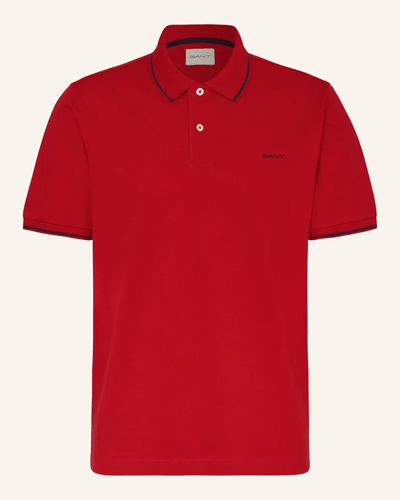 Gant Piqué-Poloshirt Rot