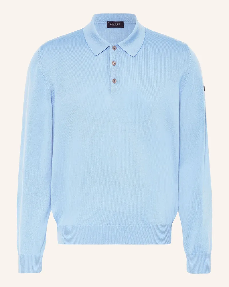 Maerz Strick-Poloshirt Hellblau