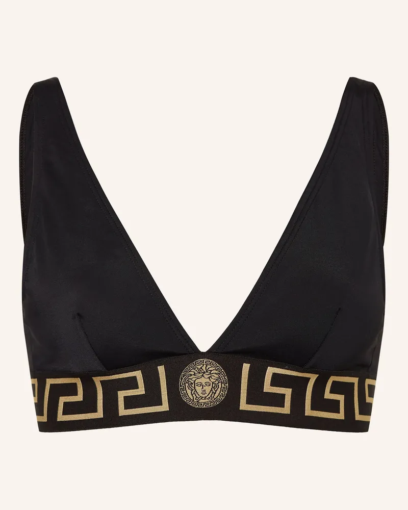 Versace Bralette-Bikini-Top Schwarz