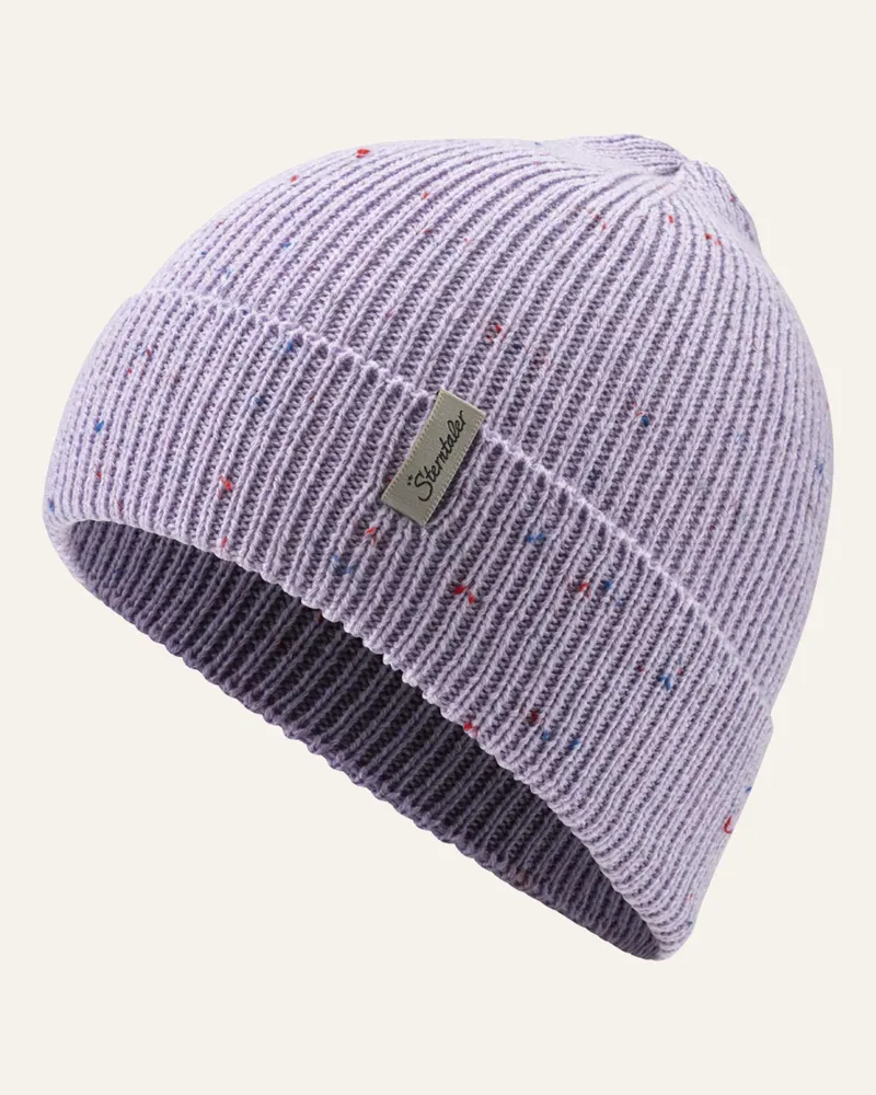 Sterntaler Strickmütze Sprenkel Lila