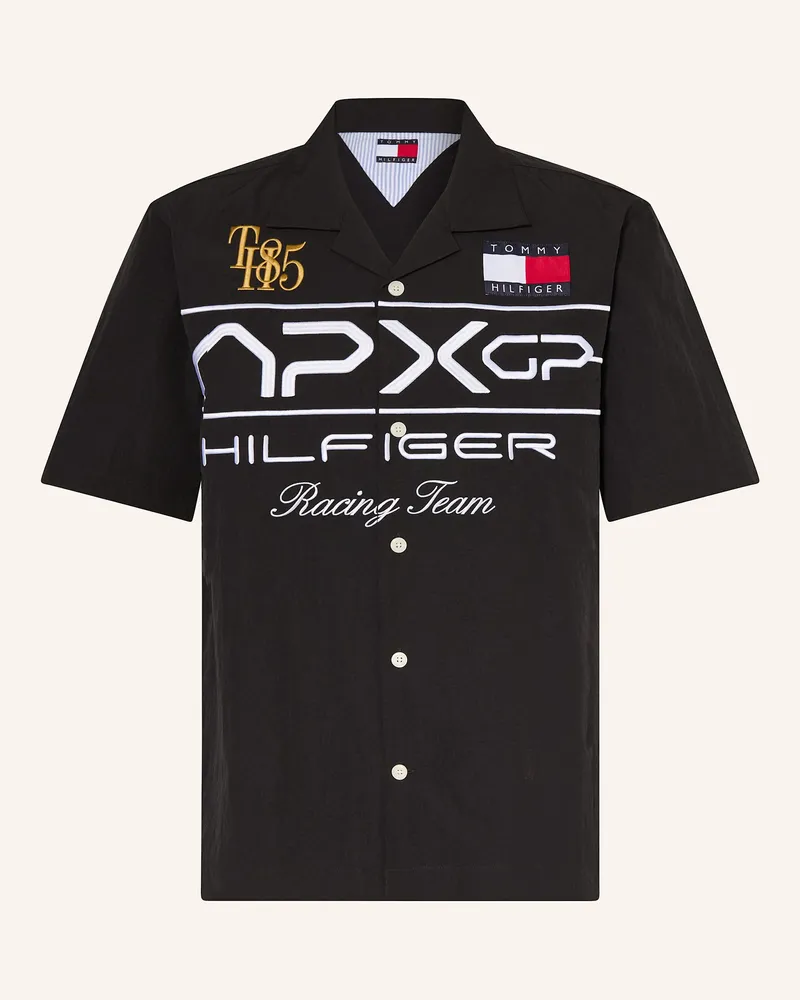 Tommy Hilfiger Resorthemd Comfort Fit Schwarz