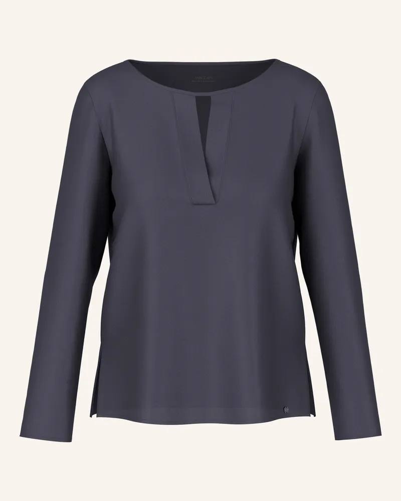 Marc Cain Blusenshirt Aus Seide Im Materialmix grau Blau
