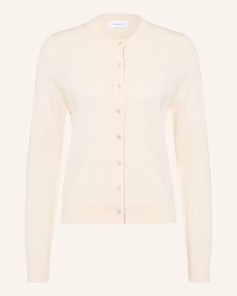 Darling Harbour Strickjacke Aus Merinowolle weiss Offwhite
