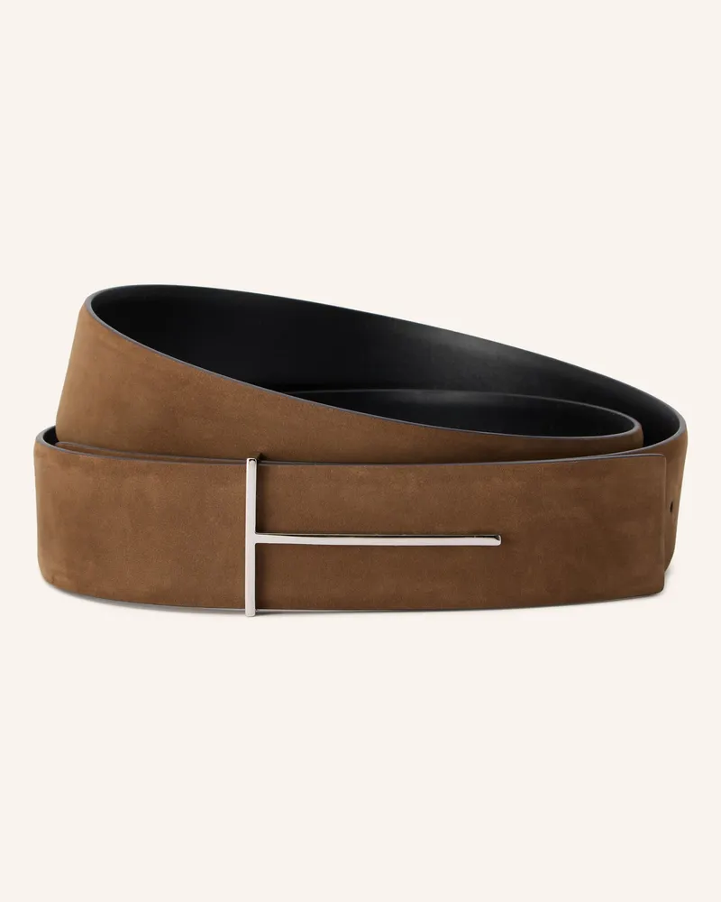 Tom Ford Ledergürtel Zum Wenden braun Schwarz