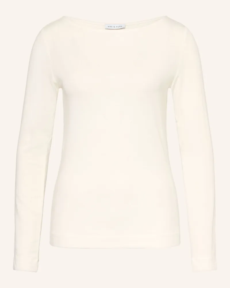 Mrs & HUGS Longsleeve weiss Ecru