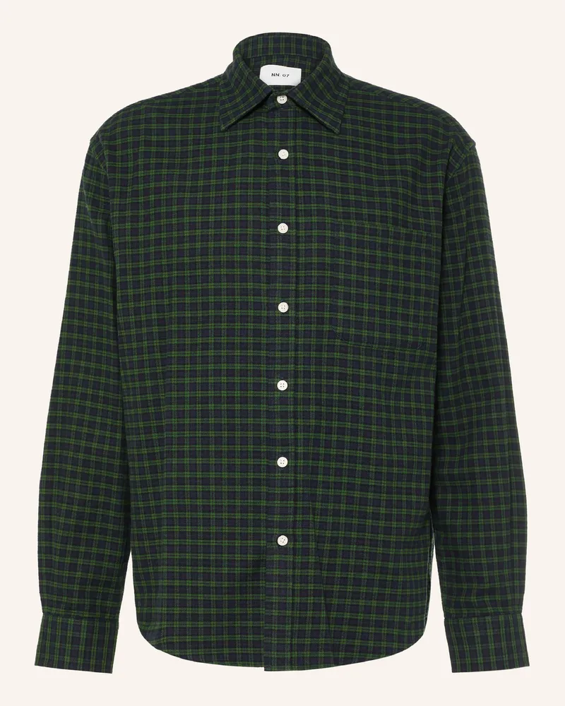 NN 07 Flanellhemd Deon Comfort Fit gruen Grün