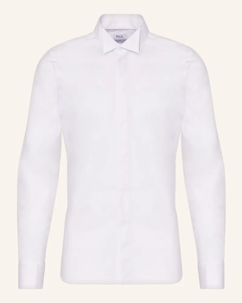 paul Smoking-Hemd Gala Slim Fit Mit Umschlagmanschette weiss Weiss