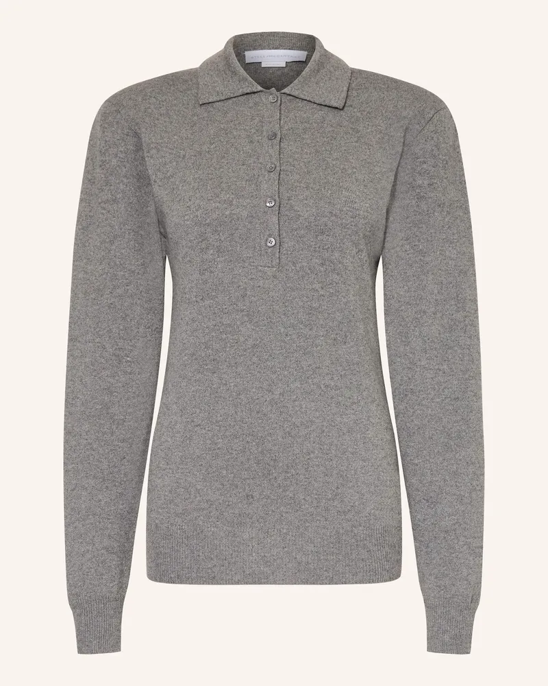Stella McCartney Strick-Poloshirt aus Cashmere Grau