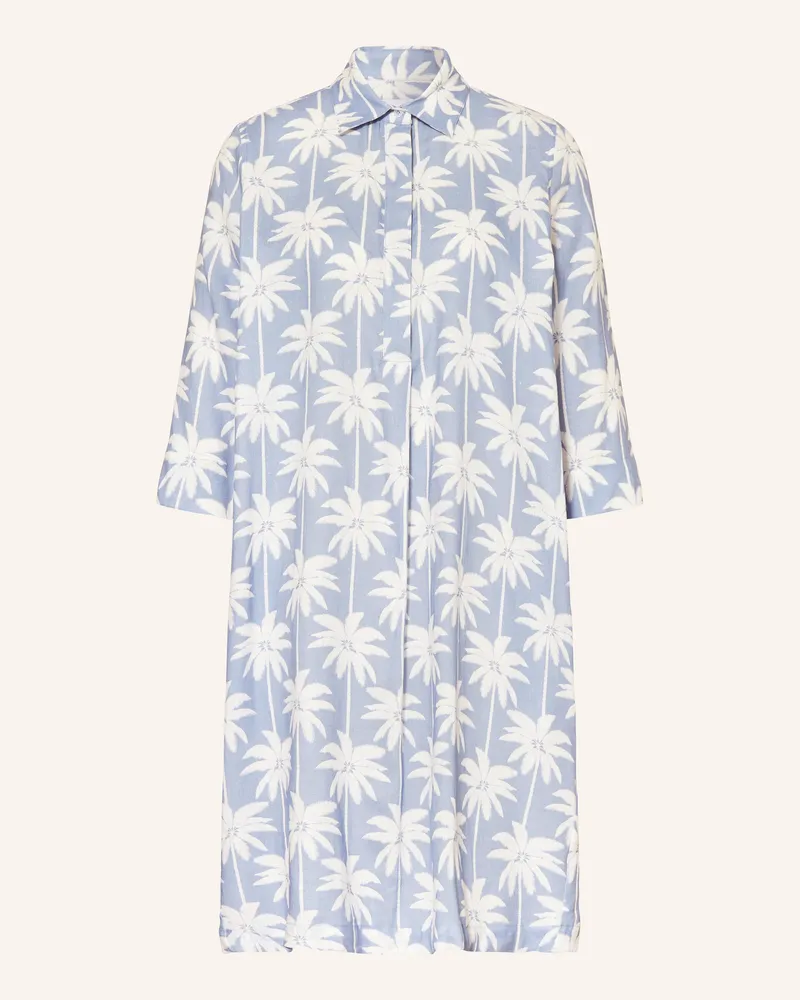 Rossana Diva Leinenkleid Mit 3/4-Arm blau Hellblau