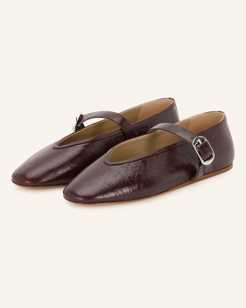 Le Monde Béryl Mary-Jane-Ballerinas Dunkelrot