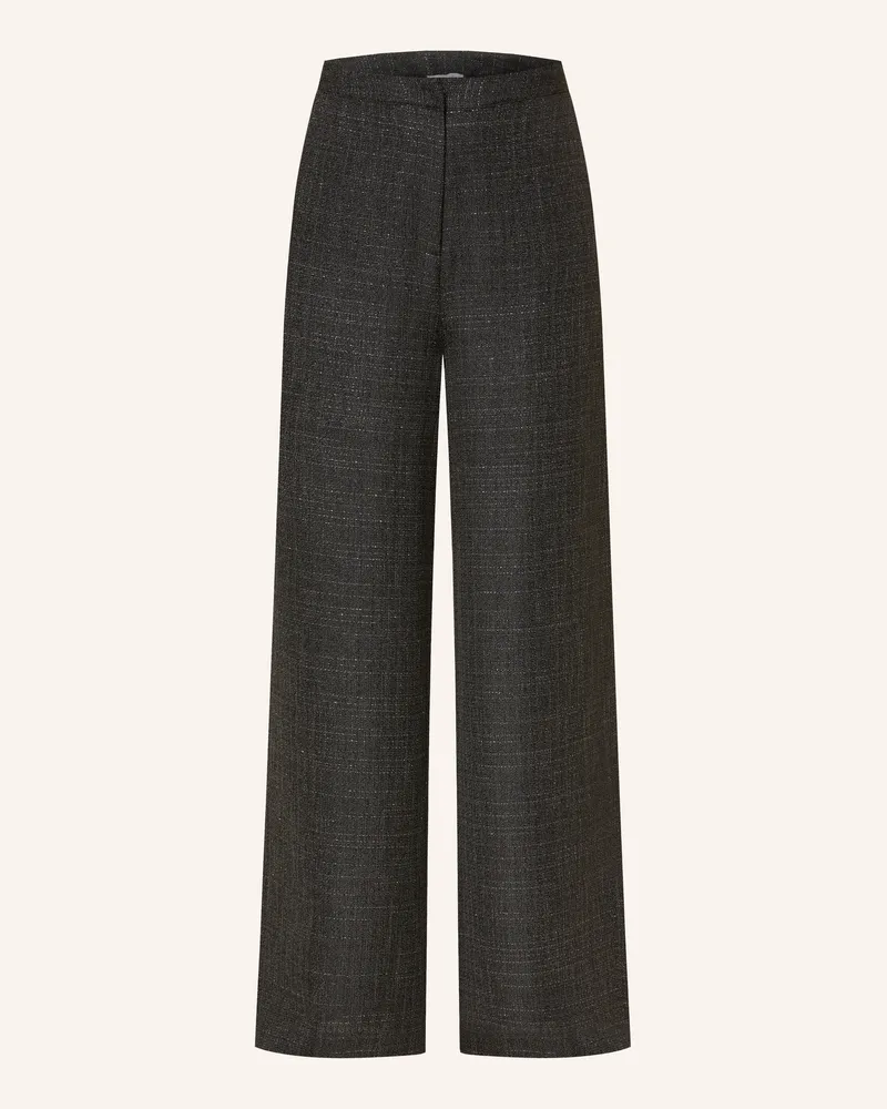 Mrs & HUGS Tweed-Hose Mit Glitzergarn grau Dunkelgrau