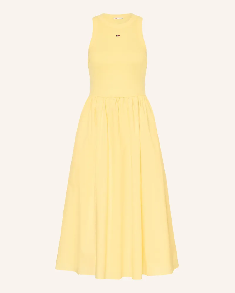 Tommy Hilfiger Kleid Im Materialmix gelb Gelb