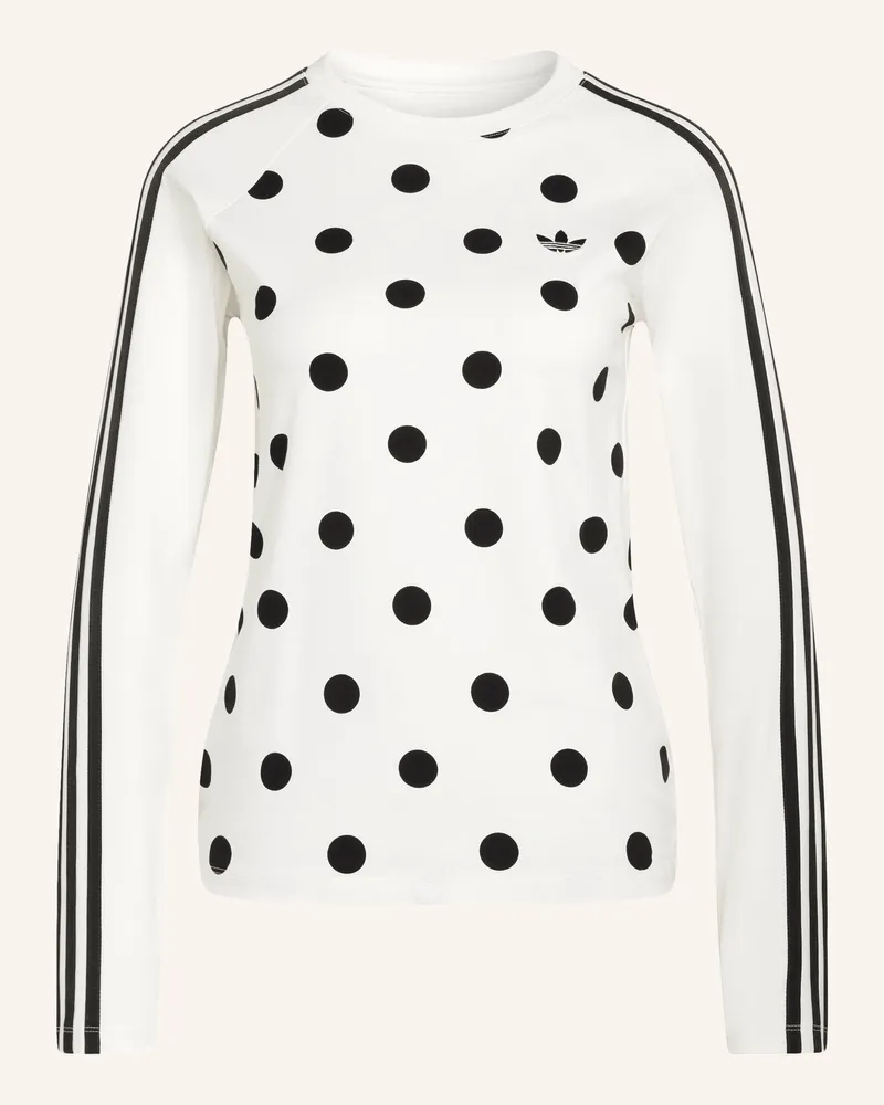 adidas Longsleeve Polka Dots Slim weiss Weiss