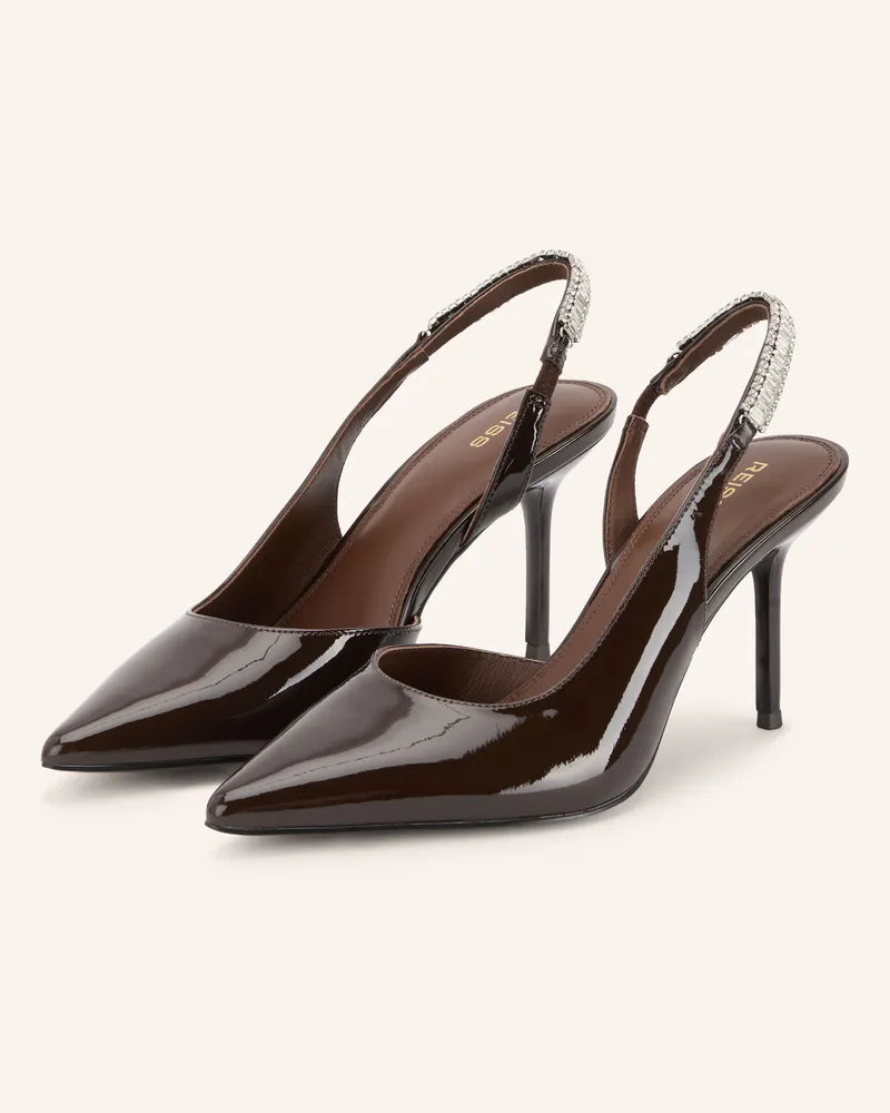 Reiss Slingpumps Magda Mit Schmucksteinen rot Dunkelrot