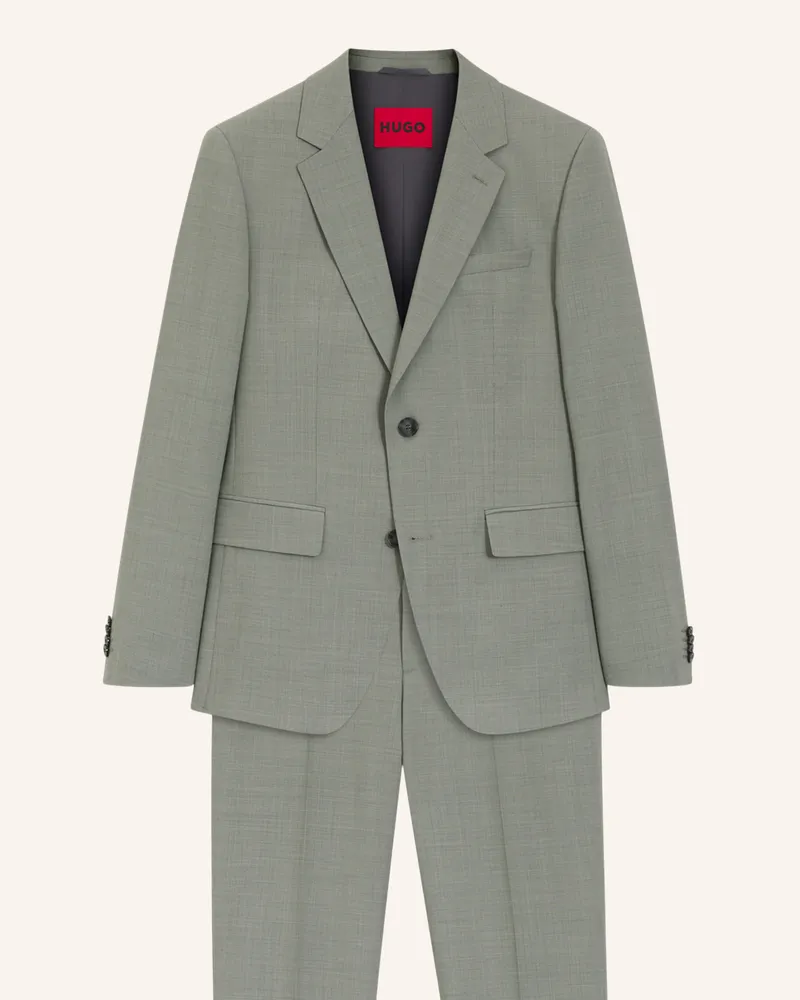 HUGO BOSS Business Anzug HENRY-GETLIN253X Slim Fit Hellgrün