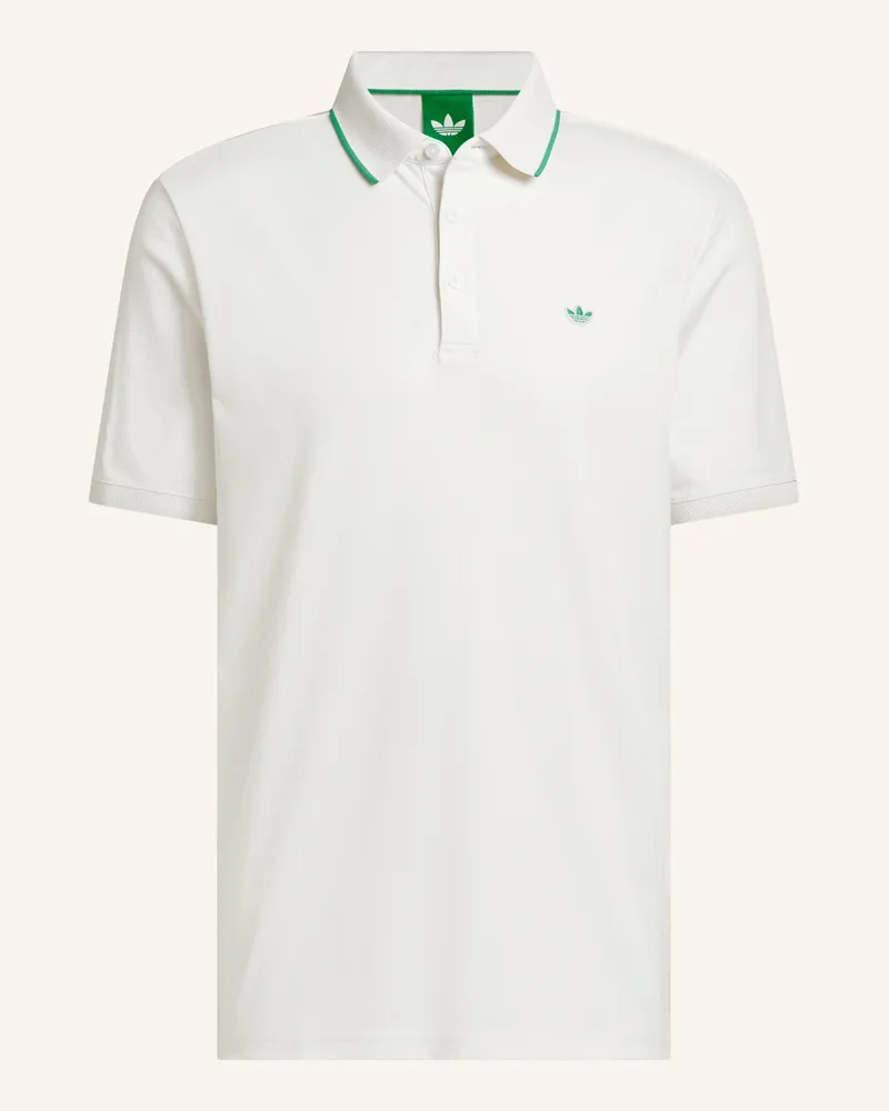 adidas Piqué-Poloshirt Originals Twistknit Trefoil weiss Ecru