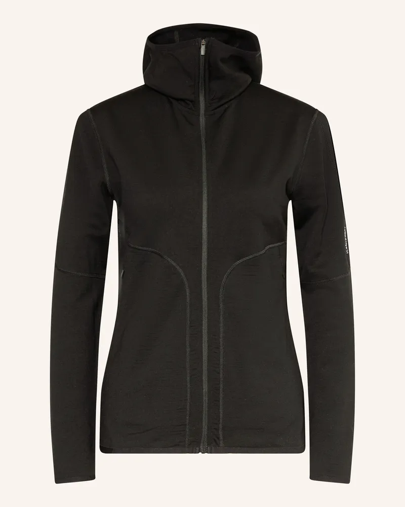 Icebreaker Midlayer-Jacke 560 ELEMENTAL aus Merinowolle Schwarz