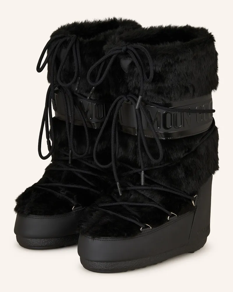 Moon Boot Moon Boots Icon Faux Fur schwarz Schwarz