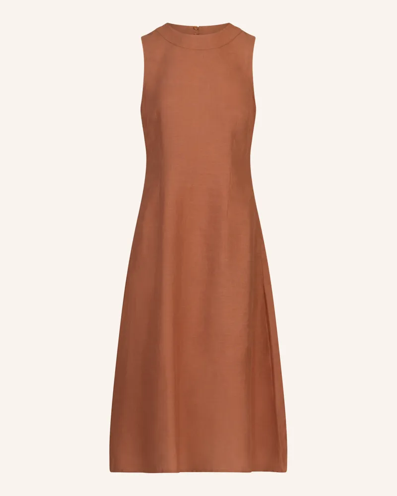 Mint & Mia Langes Leinen Kleid Braun