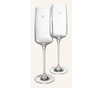 2er-Set Champagnergläser SINGLE CORNFLOWER