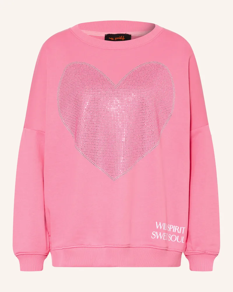 Miss Goodlife Sweatshirt Mit Schmucksteinen pink Pink