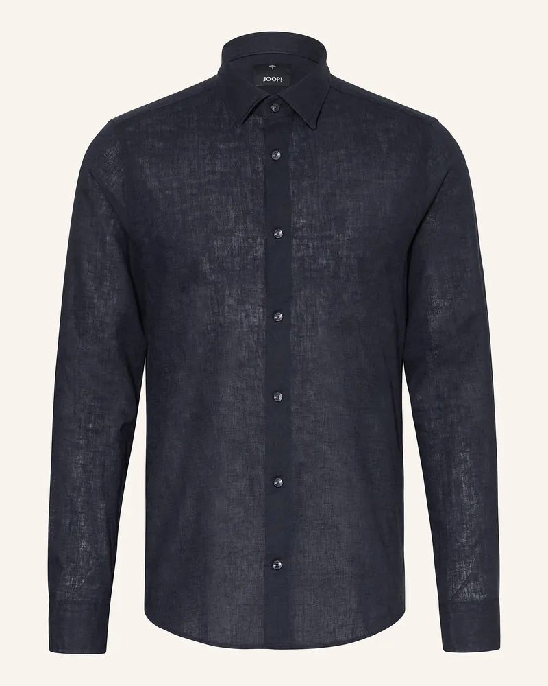 JOOP! Hemd PIT Slim Fit mit Leinen Dunkelblau